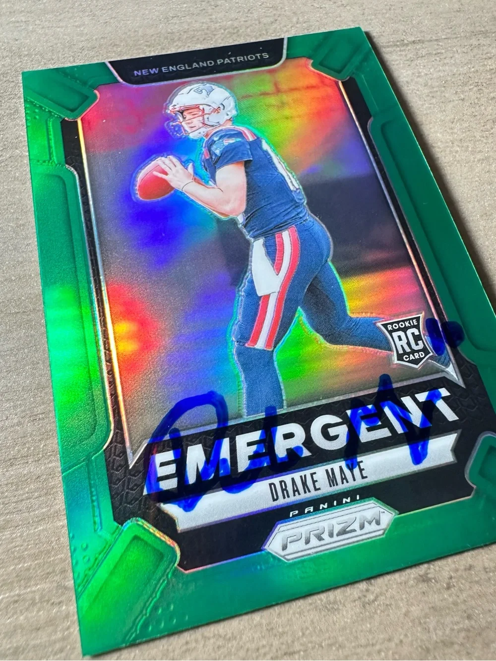 Drake Maye Signed Rookie 2024 Panini Prizm #4. Autograph. New England Patriots. - Picture 7 of 9